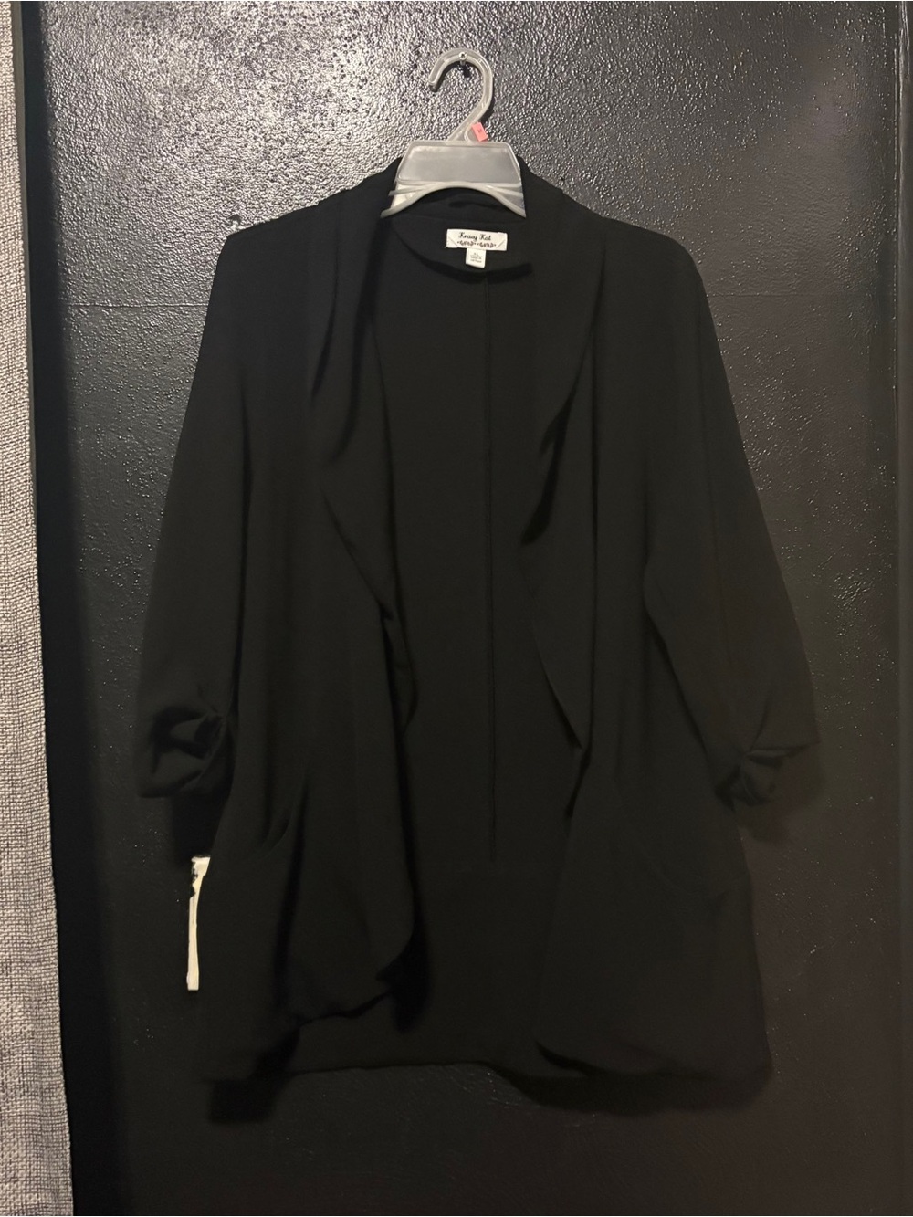 krazy kat Women’s Size XL Black Open-Front Blazer Jacket